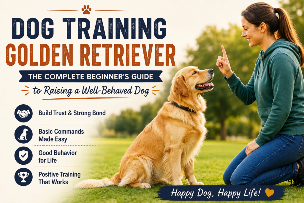 Dog Training Golden Retriever The Complete Beginner's Guide to Raising a Well-Behaved Dog