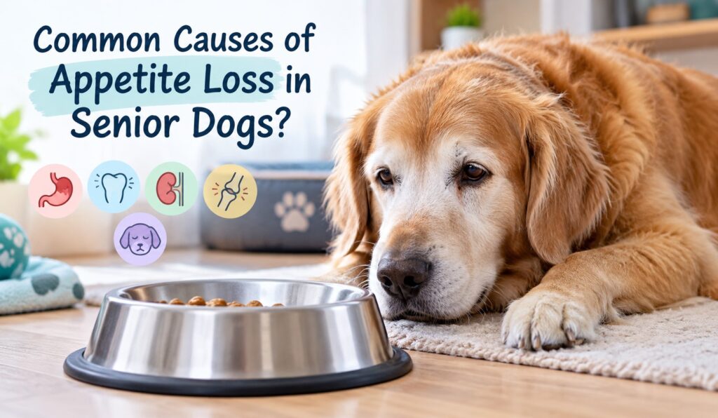 Elderly Dog Not Eating Causes Home Remedies & When to Worry? Common Causes of Appetite Loss in Senior Dogs?